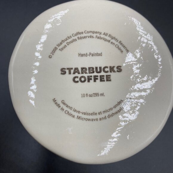 Starbucks INSPIRE Coffee Mug Cup Spring 10 oz White Pink Flower 2008 - Picture 6 of 7